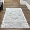 Orient Teppich mit Verzierungen Hoch-Tief Effekt grau beige Produktbild-Vorschau 1