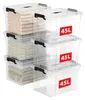 Sada 45-litrových úložných boxov Cetomo (6 kusov), prenosné Náhľad obrázku produktu 1