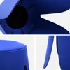 Set 2 sgabelli impilabili in Pelle finta, Blu Anteprima dell’immagine prodotto 3