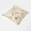 HOMESCAPES Fellkissen 45 x 45 cm natur mit Gold-Sprenkeln - Produktbild-Vorschau 5