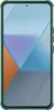A smartphone in a green case with a geometric wallpaper. Produktbild-Vorschau