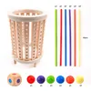 Stapelspielzeug Holz Steckspiel, Sortierspiel, Holzstäbchen Produktbild-Vorschau 3