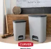Kosz na śmieci Curver Essentials 40L szary z pedałem Náhled obrázku produktu 1