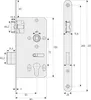 ABUS Einsteckschloss PZ2 universal S für Wohnungstüren (DIN Produktbild-Vorschau 4