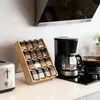 Relaxdays – półka na przyprawy z 16 słoikami, bambus, Podgląd zdjęcia produktu 2