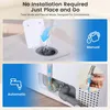 Two images showing how to fill a dishwasher manually and automatically. Produktbild-Vorschau
