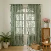 Lot de 2 rideaux vintage en voile transparent à fleurs en Voir les images du produit 1