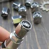 Schrader Ventilkappen; Beschriftet; 8er Set; Farbe: Chrome Produktbild-Vorschau 2