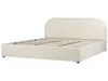 BELIANI Polsterbett Hellbeige Bouclé Bettrahmen mit Produktbild-Vorschau 8
