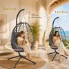 Sedia sospesa Makika con struttura in polyrattan regolabile Anteprima dell’immagine prodotto 5
