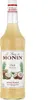 A bottle of Monin Coconut syrup against a white background. Podgląd zdjęcia produktu