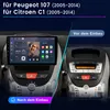 10” Carplay Android 15 Autoradio Für Peugeot 107 Citroen C1 Produktbild-Vorschau 2