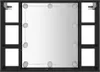 vidaXL Zrcadlová skříňka s LED diodami černá 76x15x55 cm Náhled obrázku produktu 4