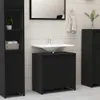 vidaXL Badezimmerschrank Schwarz 60x33x61 cm Holzwerkstoff Produktbild-Vorschau 11