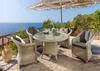Destiny Sitzgruppe MALAGA LUNA 4 Sessel + Tisch Ø100x75 cm, Produktbild-Vorschau 1