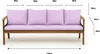 Cuscini per panchina da giardino Viola| Seduta 170x50x7 + Anteprima dell’immagine prodotto 8