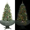 vidaXL Schneiender Weihnachtsbaum mit Schirmfuß Grün 170 cm Produktbild-Vorschau 7