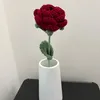 Stoff Rosen, gestrickte Rosen, Kunstblumen Rosenstrauß, Produktbild-Vorschau 3