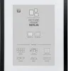 A marketing image for a picture frame set, showing the brand, product name, sizes, and various hanging inspirations. Produktbild-Vorschau