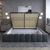 Bett mit Bettkasten 180x200cm Dunkelgrau Produktbild-Vorschau 8
