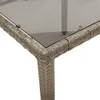 5-tlg. Garten-Essgruppe mit Kissen Grau Poly Rattan und Produktbild-Vorschau 6