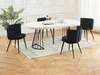 Stuhl 6er-Set - Samt & Metall - Schwarz - PRANILA von Produktbild-Vorschau 7