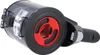 A close-up, angled view of a vacuum cleaner dust container with a red filter assembly. Voir les images du produit
