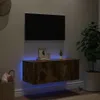 vidaXL TV-Wandschrank mit LED-Leuchten Räuchereiche Produktbild-Vorschau 3