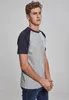 Urban Classics - RAGLAN Contrast T-Shirt grau / navy - XXL Podgląd zdjęcia produktu 13