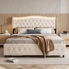 OYAJIA Polsterbett 140x200cm mit LED, Doppelbett mit Produktbild-Vorschau 8
