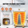 A product image showcasing a towel warmer with text and graphics highlighting its features. Náhled obrázku produktu