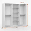 Drehtürenschrank Kleiderschrank Schrank 230 cm Weiß/Weiß Produktbild-Vorschau 5
