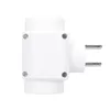 A white electrical adapter with three outlets. Anteprima dell’immagine prodotto