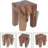 The Living Store Tabouret bois massif teck Voir les images du produit 10