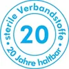 A circular graphic with text and a large number in the center. Produktbild-Vorschau