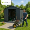 Juskys Metall Geräteschuppen XL – Dunkelgrau, wetterfest Produktbild-Vorschau 7