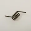 A metal spring with two straight ends on a white background. Produktbild-Vorschau
