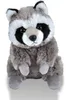 A plush toy raccoon sits facing the camera against a white background. Podgląd zdjęcia produktu