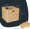 A woven storage basket with dimensions indicated by text overlays. Anteprima dell’immagine prodotto