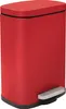 A red pedal trash can is shown from a front-side angle against a white background. Produktbild-Vorschau
