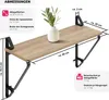 tectake® 2er Set Wandregal Irvine 60 x 20 x 33,5 cm Produktbild-Vorschau 6