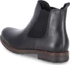 A close-up side view of a black leather Chelsea boot. Produktbild-Vorschau