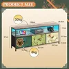 A diagram showing the dimensions and weight of a TV stand. Podgląd zdjęcia produktu