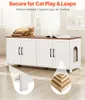 SucceBuy drewniana szafka dla kota, 1200x450x500 mm, z 4 Podgląd zdjęcia produktu 3