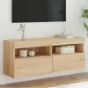 vidaXL TV-Wandschrank mit LED-Leuchten Sonoma-Eiche Produktbild-Vorschau 2