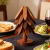 Baumförmige Holz Untersetzer,Weihnachtsbaumförmiger Produktbild-Vorschau 3