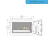 Yale YSV/170/DB2/B, Volně stojící trezor, 3,8 l, Modrá, Náhled obrázku produktu 5