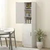 HOMCOM Badezimmerschrank Badschrank hoch schmal mit 2 Türen Produktbild-Vorschau 8