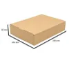 A brown cardboard box with dimensions indicated by lines and text. Anteprima dell’immagine prodotto