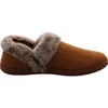 A side view of a brown slipper with faux fur trim. Produktbild-Vorschau
